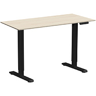 Стол с электроприводом WellDesk Prime 1300x675х18 черный/сосна аланд полярная (9191461+9072455)