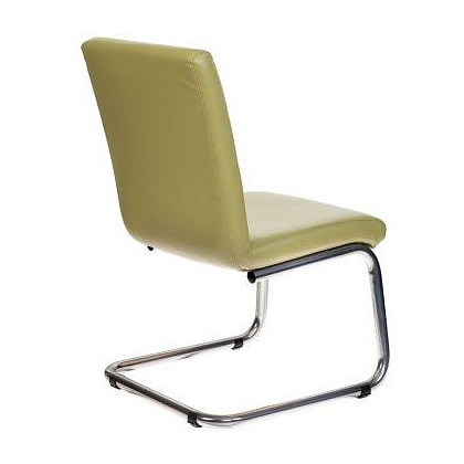 Кресло на полозьях "Бюрократ CH-250-V", искусственная кожа, зеленый - 4