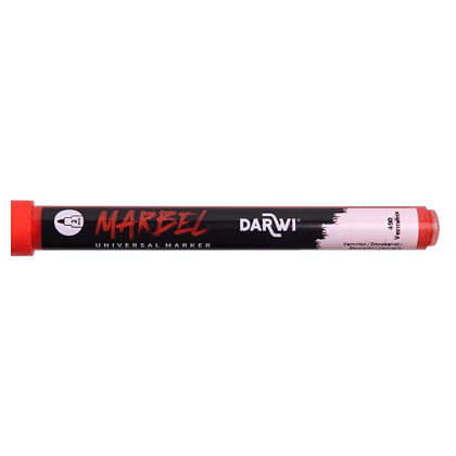 Маркер акриловый "Darwi.Marbel" 490, ярко-красный - 3