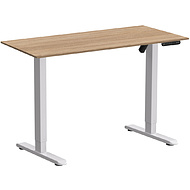 Стол с электроприводом WellDesk Basic 1300x675х18 белый/дуб бардолино натуральный (9191460+9072452)