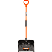 Лопата снеговая Amigo, 450x330, морозостойкий полипропилен, ребра жесткости, стальной черенок, D-образная рукоятка, черная