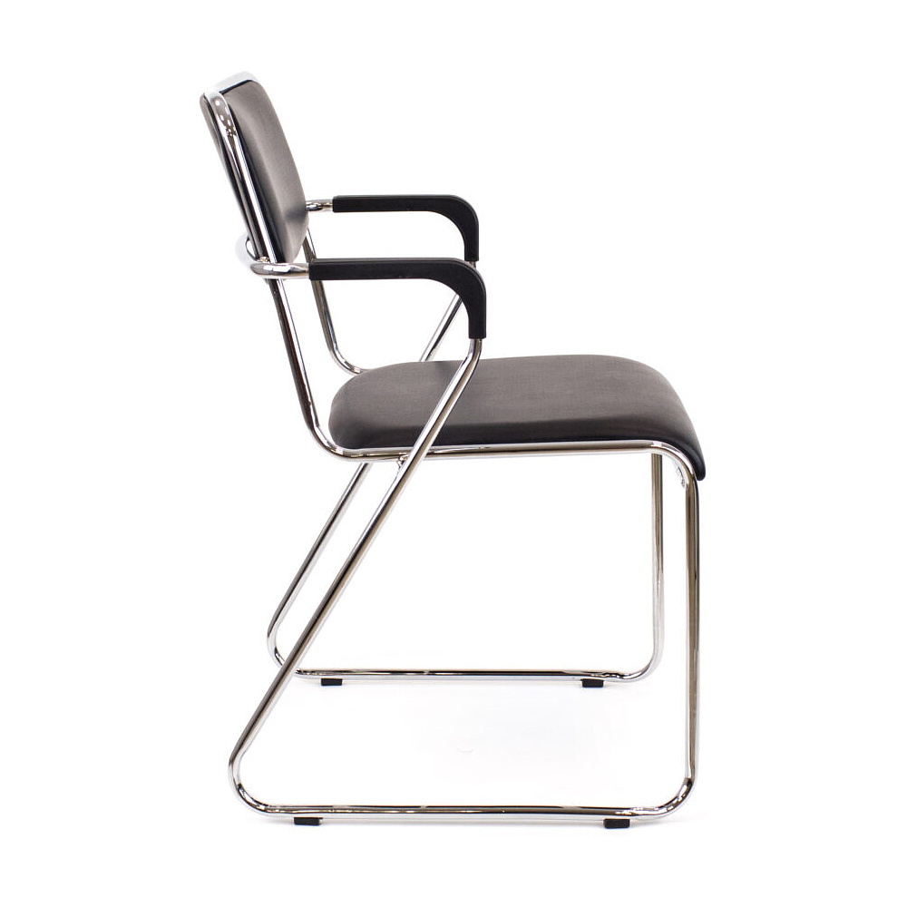 Стул для посетителей EVERPROF "Fix Plus", кожзам, металл, черный - 3