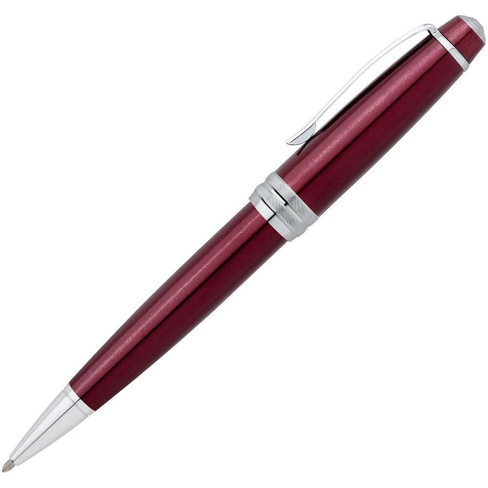 Ручка шариковая автоматическая "Cross Bailey Red Lacquer", 0.7 мм, красный, серебристый, стерж. черный - 2