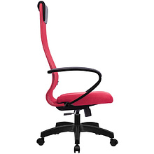 Кресло для руководителя "METTA BP-8 PL" сетка, пластик, красный