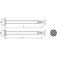 Гвозди строительные 5.0х150 мм, ГОСТ 4028-63, 5 кг