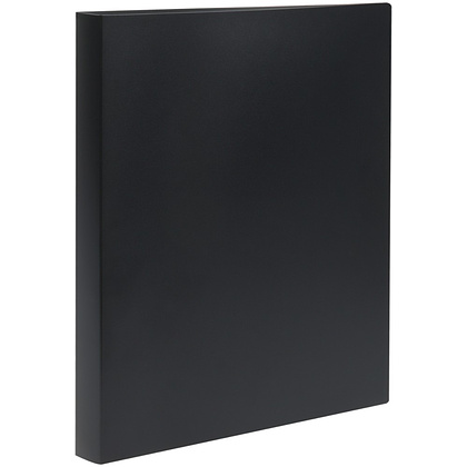 Папка на кольцах "СТАММ", А4, 2 кольца, пластик, черный