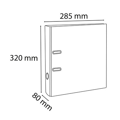 Папка-регистратор "Aquarel", А4, 80 мм, ламинированный картон, персиковый - 6