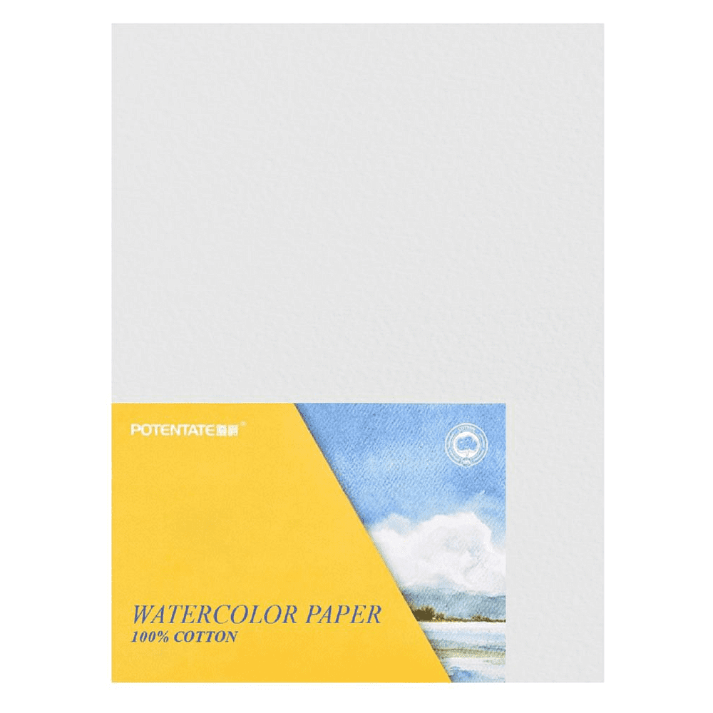 Бумага для акварели "Potentate", хлопок, торшон, 54х78.7 см, 10 листов