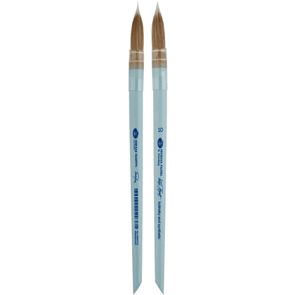 Кисть "Белые ночи", круглая, на короткой ручке, со скосом, №10 - 3