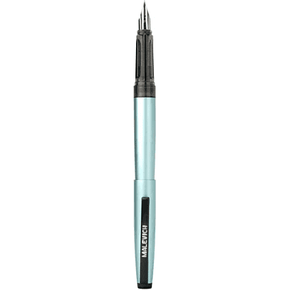 Ручка перьевая EF "Малевичъ", металл, с конвертером, набор два картриджа, бирюзовый перламутр - 12