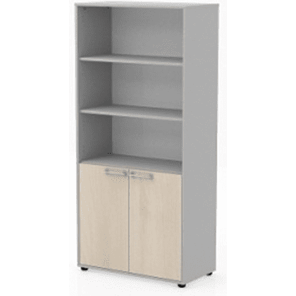 Коллекция Титан Шкаф ТН450/2+ТНД22+ТНТ80/2, 800х400х1825, с глухими малыми дверями и топом