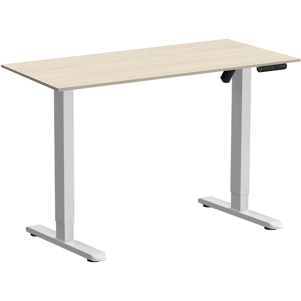 Стол с электроприводом WellDesk Basic 1300x675х18 белый/сосна аланд полярная (9191460+9072455)