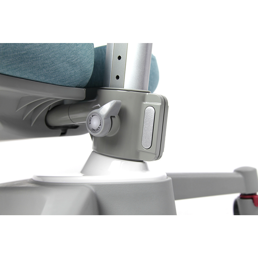 Кресло детское SingBee Cobee 138, ткань, розовый пудровый, пластик, корпус серый, подставка для ног, с чехлом серым - 10