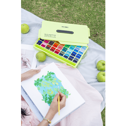 Краски гуашевые "Himi Jelly Cup", набор 72 цветов, 12 мл, кювета, пластиковый футляр - 5