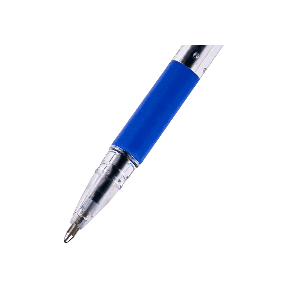 Ручка шариковая "BK410", 1.0 мм, прозрачный, стерж. синий - 5