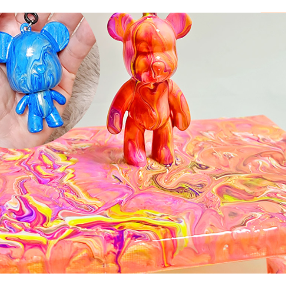 Краски акриловые для пуринга "HIMI", цвета сакуры, набор из 4 цветов, бутылки - 4