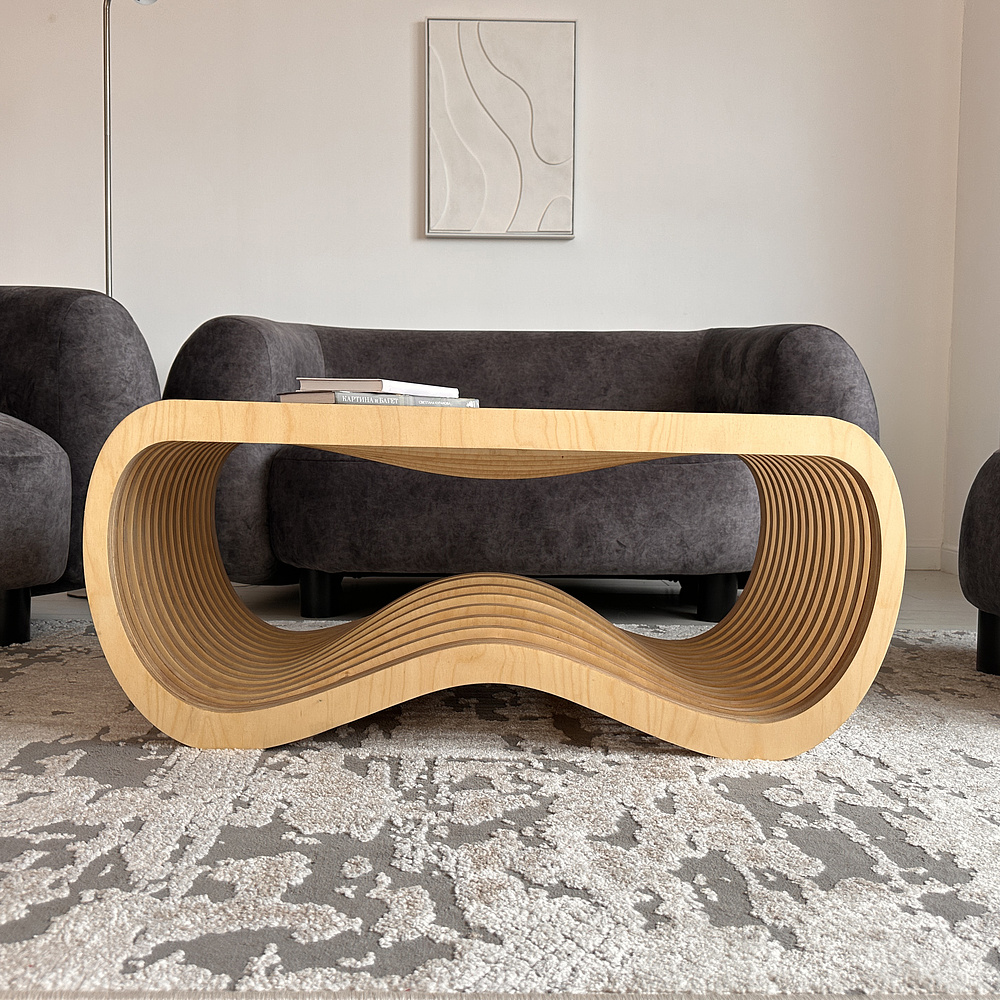 Журнальный столик Karlinwood EIGHT 1040x525x450 мм, фанера натуральная  - 5