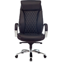 Кресло для руководителя Бюрократ T-9924SL, кожа, металл, черный