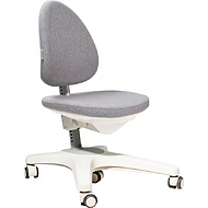 Кресло детское Ergosmart Maximus, ткань, серый, пластик, корпус белый, с чехлом 