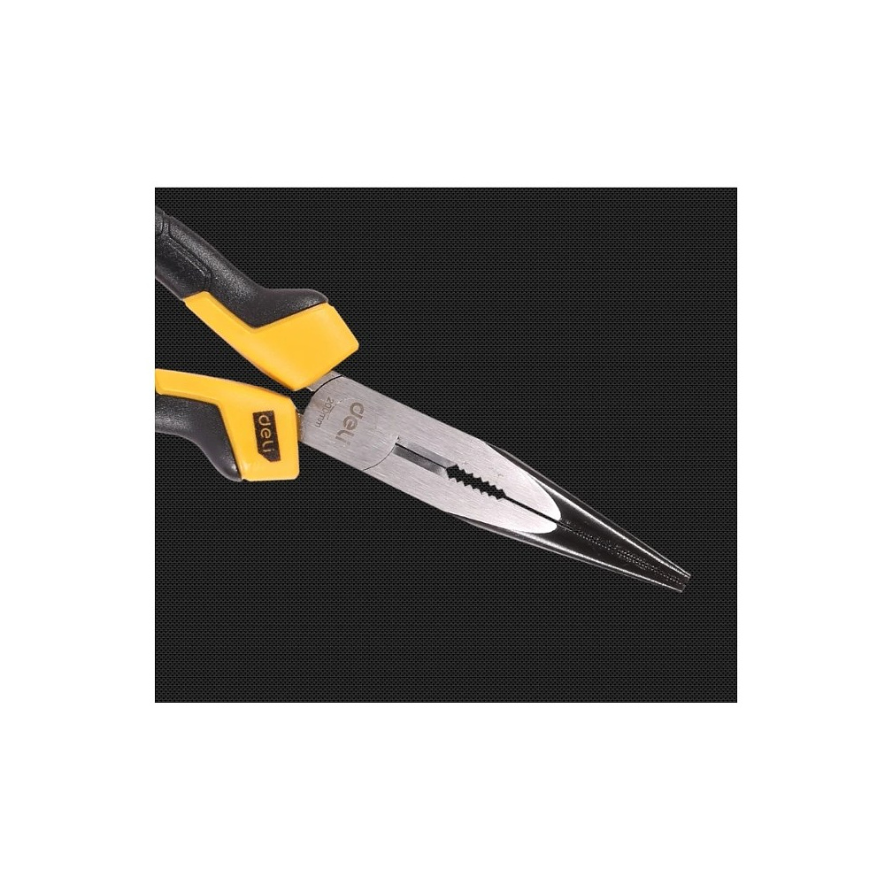 Длинногубцы Deli YS EDL2108Z, 200 мм., желтый, черный - 7