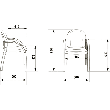 Стул Бюрократ "ДЖУНО", экокожа, светло-бежевый, дерево - 8