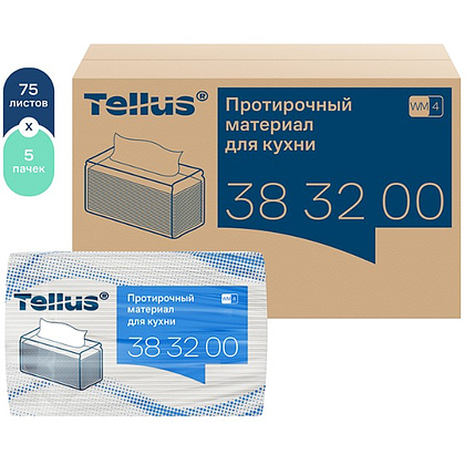 Протирочный материал нетканый Tellus, для кухни, 1 слой, 75 листов, WM4 - 4