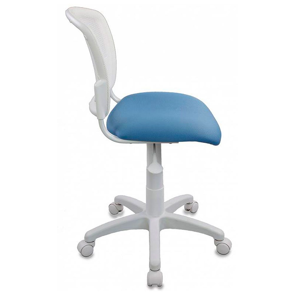 Кресло для детей Бюрократ "CH-W296NX/15-175", ткань, пластик, белый, голубой - 3