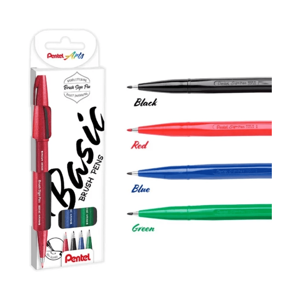 Маркер-кисть "Brush Sign pen. Basic", 4 шт - 2