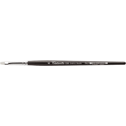 Кисть для рисования "Tintoretto Avorio", синтетика, плоская, №4