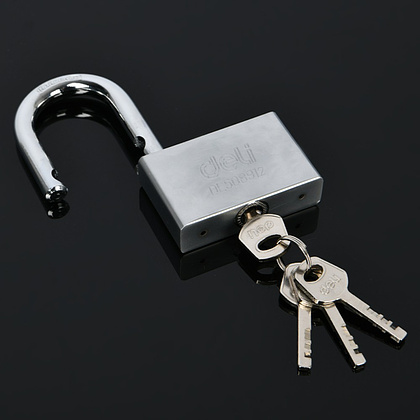 Замок навесной Deli YS EDL508912, 70 мм, автомат, 4 ключа - 6