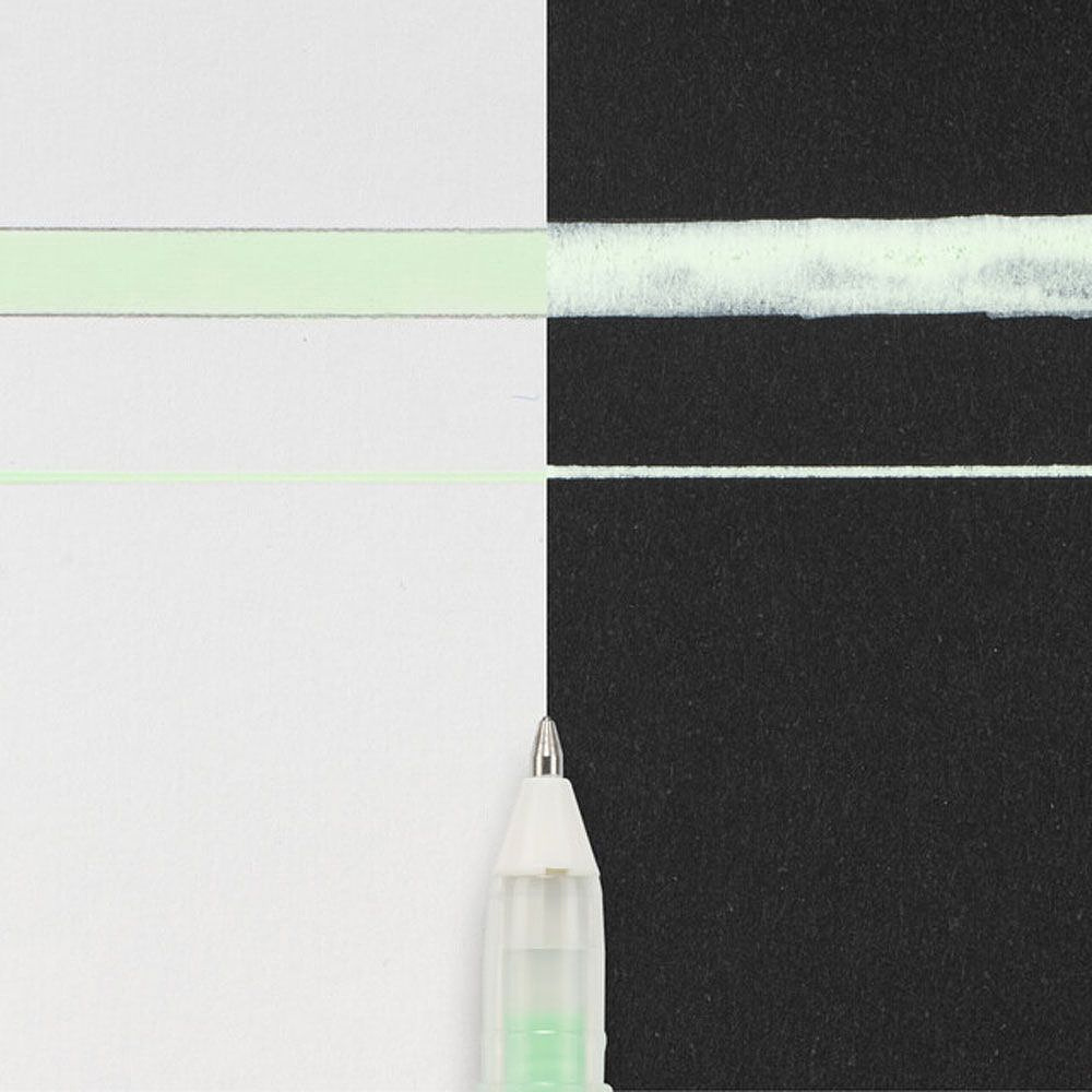 Ручка гелевая "Gelly Roll Souffle", 1.0 мм, прозрачный, стерж. светло-зеленый - 2
