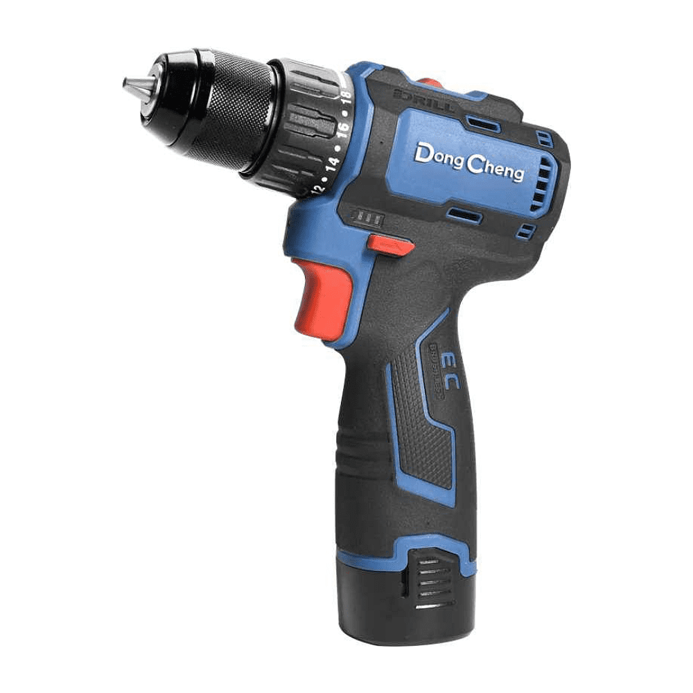 Аккумуляторная дрель-шуруповерт DongCheng DCJZ1604 (TYPE E), 16 В, 40 Нм, 2 АКБ, 2 Ач, З/У 2А