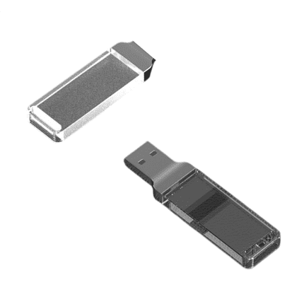 USB Flash накопитель 2.0 16 Gb ZC-005, пластик, металл, белый