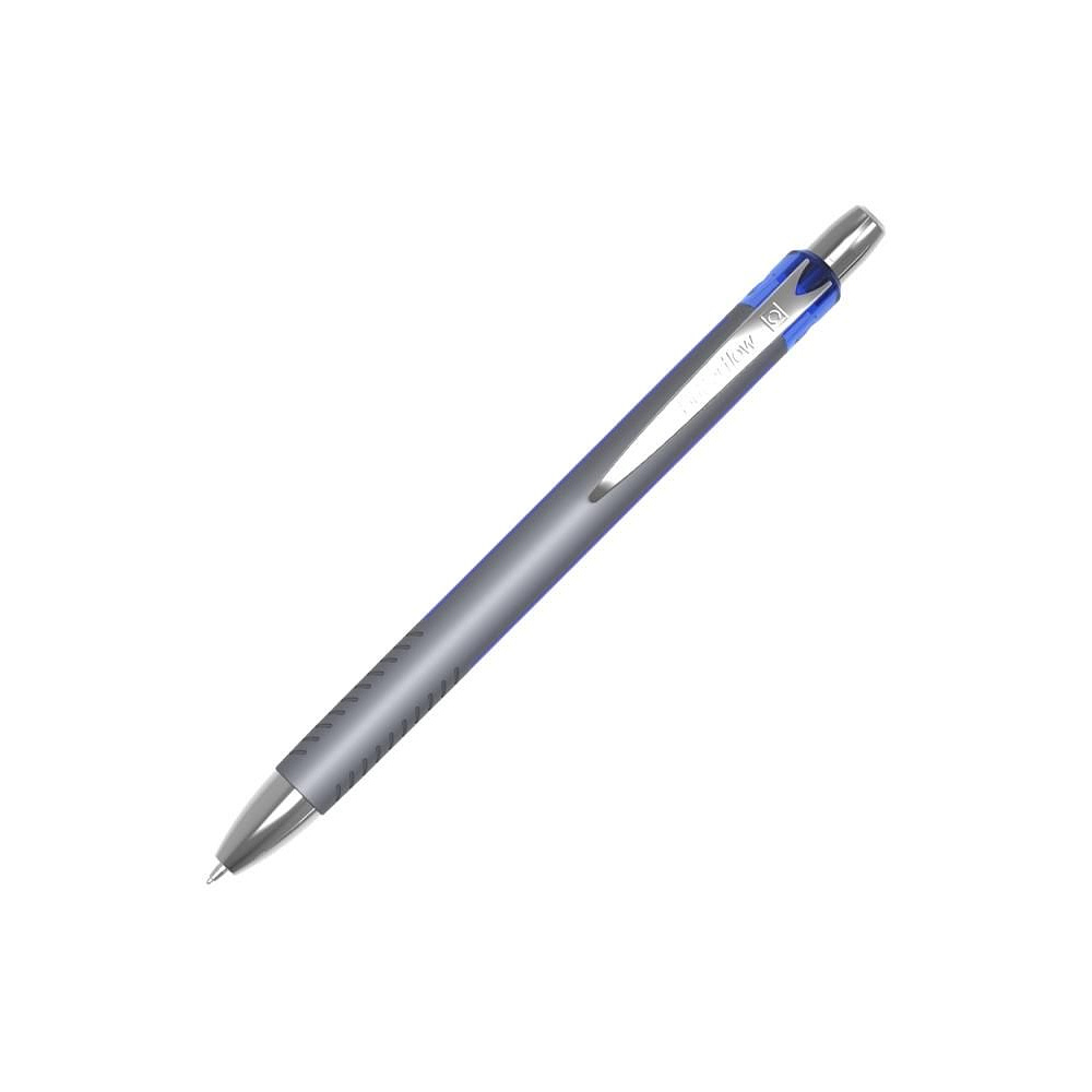 Ручка шариковая автоматическая "Butterflow Click", 0.7 мм, синий, серебристый, стерж. синий