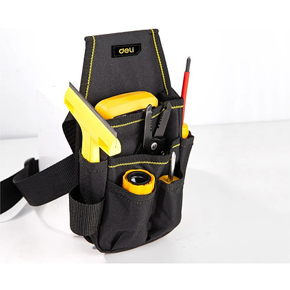Сумка для инструментов поясная Deli YS EDL430003, 250х120х40 мм, ткань Oxford, черный - 2