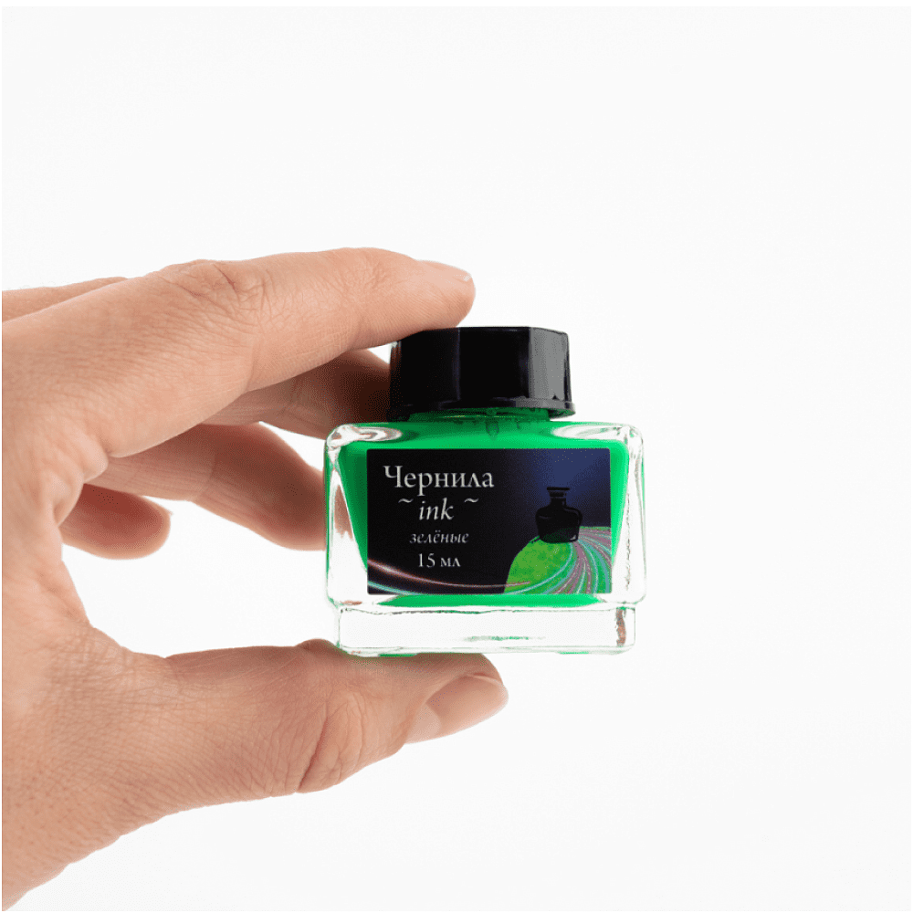 Чернила для рисования и каллиграфии "Малевичъ", неоновые, 15 мл, зеленый - 3