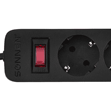 Сетевой фильтр Sonnen SPB-185, 1.8м, 5 розеток, черный