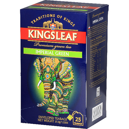 Чай Kings Leaf "Imperial Green", 25 пакетиковx1.5 гр, зеленый