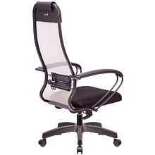 Кресло для руководителя "Metta SU-1-BP", сетка, пластик, светло-серый
