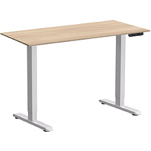 Стол с электроприводом WellDesk Prime 1300x675х18 белый/акация лэйкленд (9191462+9072453)