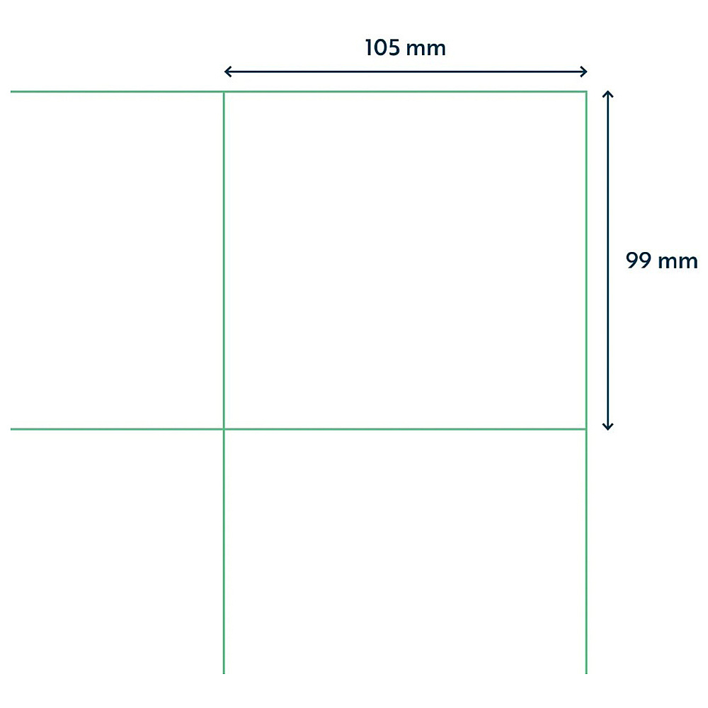 Самоклеящиеся этикетки универсальные "Rillprint new", 105х99, белый - 3