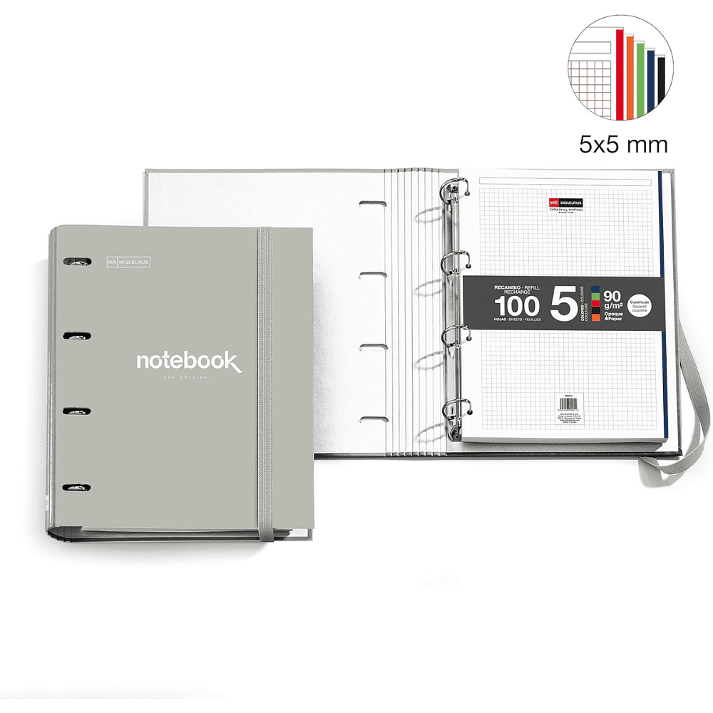 Тетрадь Miquelrius "Emotions", А4, 100 листов, клетка, серый - 2
