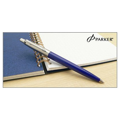 Ручка шариковая автоматическая "Parker Jotter Royal Blue CT", 1.0 мм, синий, серебристый, стерж. синий - 4