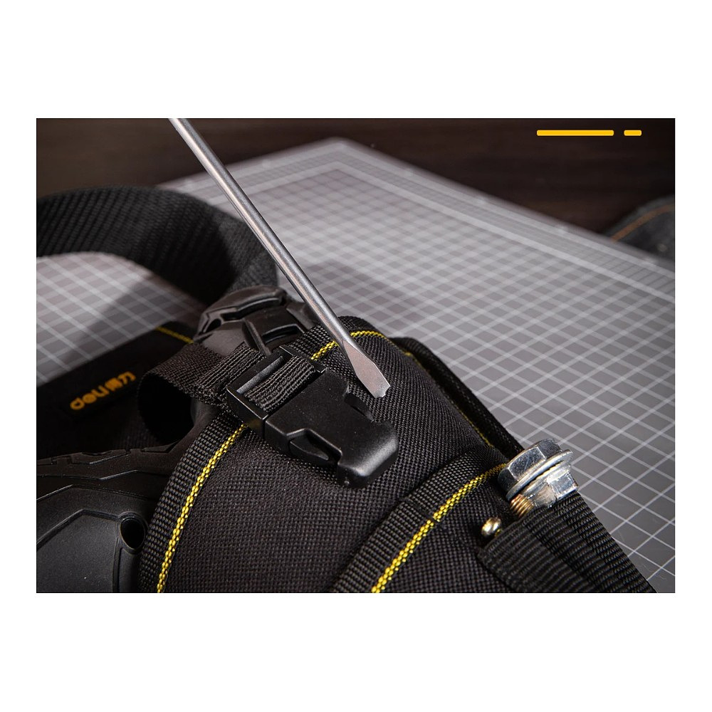 Сумка для инструментов поясная Deli YS EDL430004, 260х150х40 мм, ткань Oxford, черный - 3