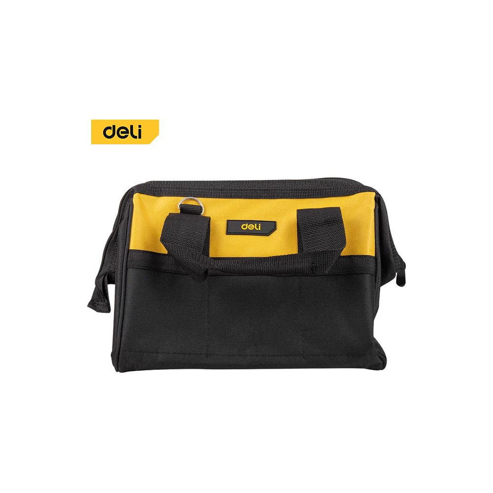 Сумка для инструментов Deli YS EDL-P1, 300х230х250 мм, ткань Oxford, черный, желтый - 12