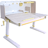 Стол Ergosmart регулируемый Galleon, 1200х700х(520-760) мм, гевея беленая, с книжной полкой - 2