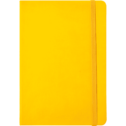 Блокнот "1818-16", А5, 96 листов, на резинке, желтый