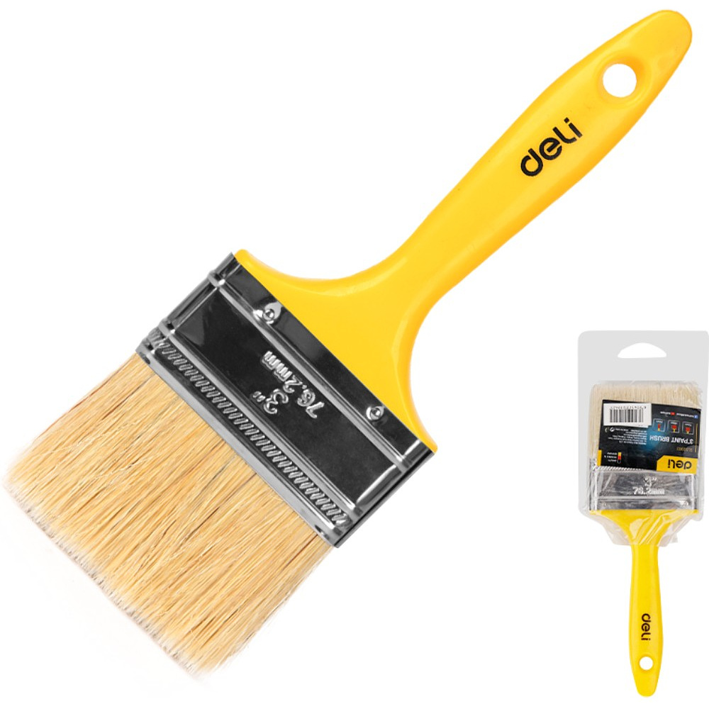 Кисть малярная Deli "EDL509113", плоская, 3" - 2