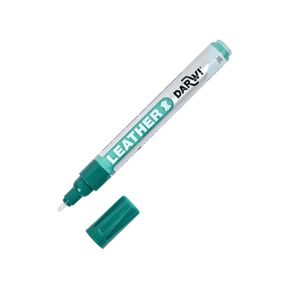 Маркер акриловый для кожи "Darwi", 2 мм, темно-зеленый - 2