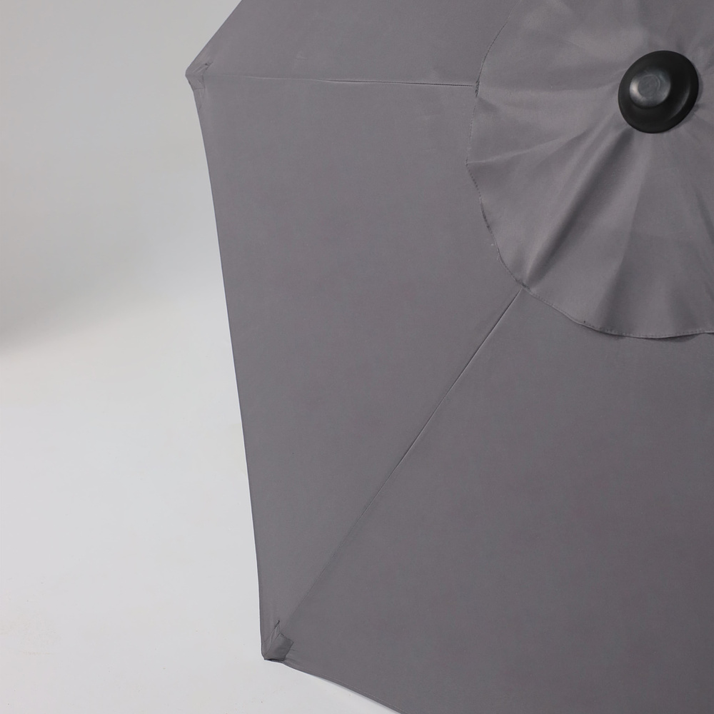 Комплект мебели садовой AksHome PICNIC (стол 1шт, 4 кресла, зонт 1шт), серый, черный - 29